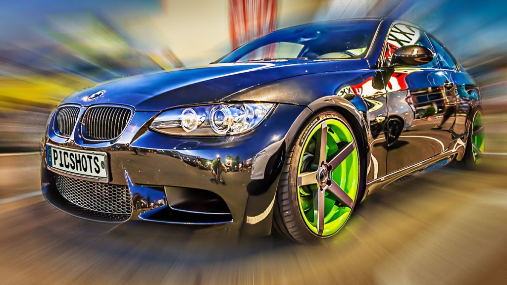 Zoom Effekt in Photoshop bei einem Auto